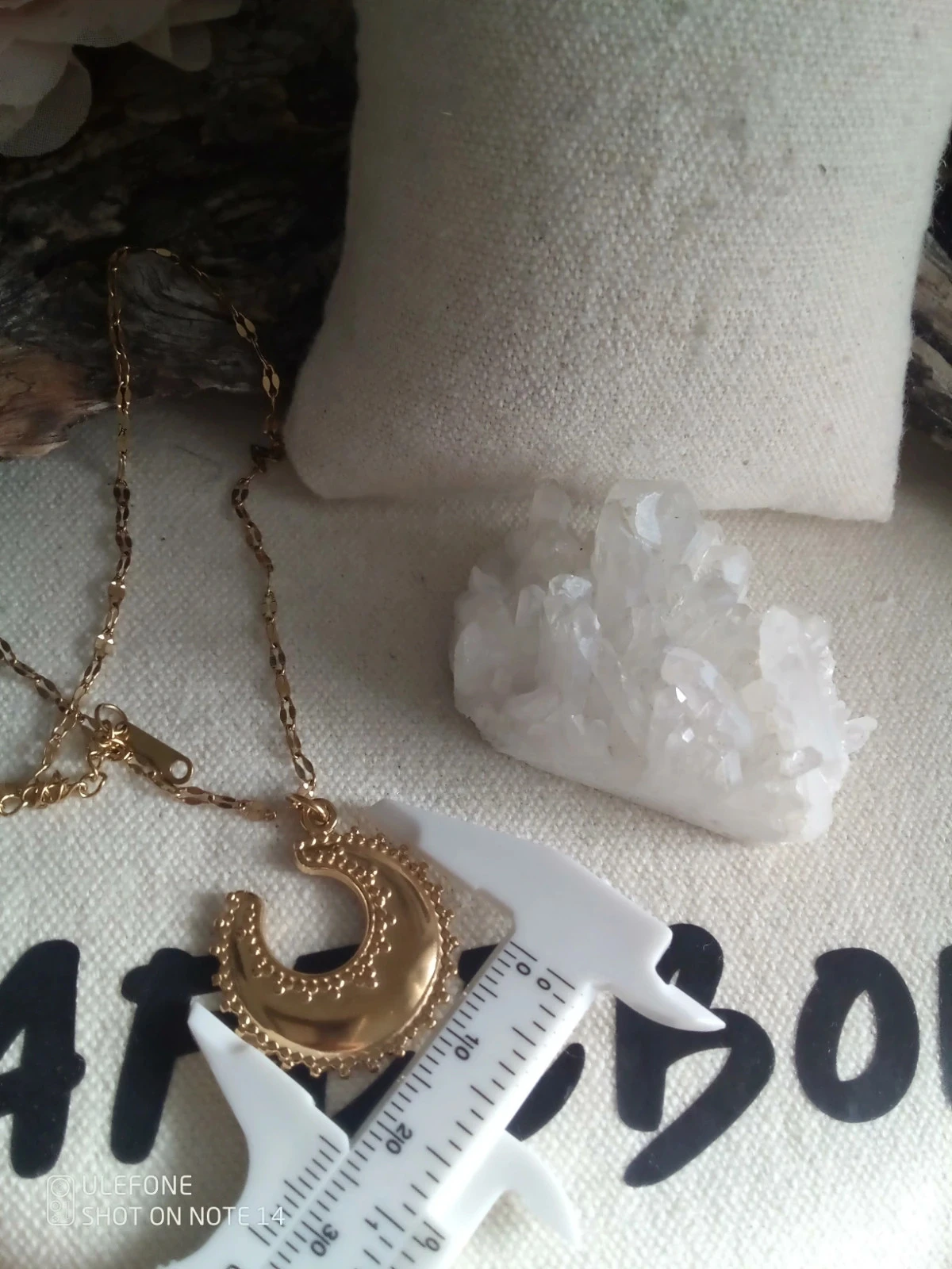 Bohemian Oriental Golden Moon Necklace – photo 2
